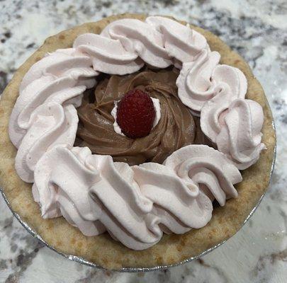 Chocolate silk pie with raspberry whipped cream anyone?