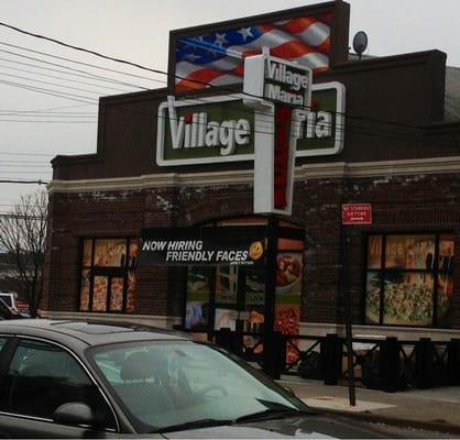 Looks more like a supermarket on the outside with the tacky sign.