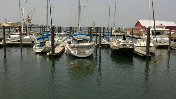 The docks at Cape Charles Town Harbor Marina