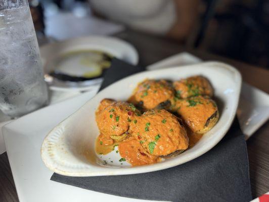 Crab stuffed mushroom appetizer special