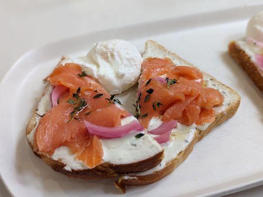 Herbed goat cheese and smoked salmon