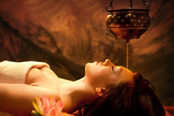 Now offering Shirodhara and Ayurvedic Body Treatments.  A stream of warm, herbal infused oil is gently poured over the forehead.