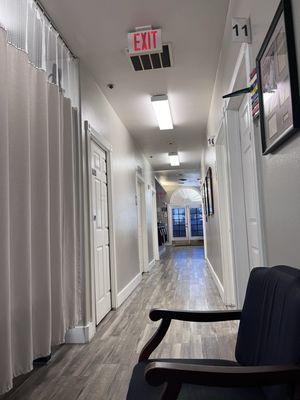 Hallway to treatment rooms