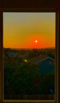 Unobscured views after tree trim - beautiful summer sunsets!