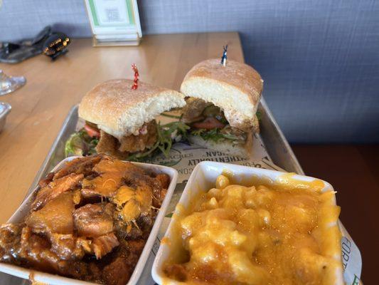 Po'Boy Catfish , Sweet Potatoes, Mac & Cheese