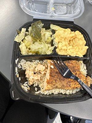 Salmon, Mac cabbage