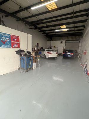 Inside Shop test area