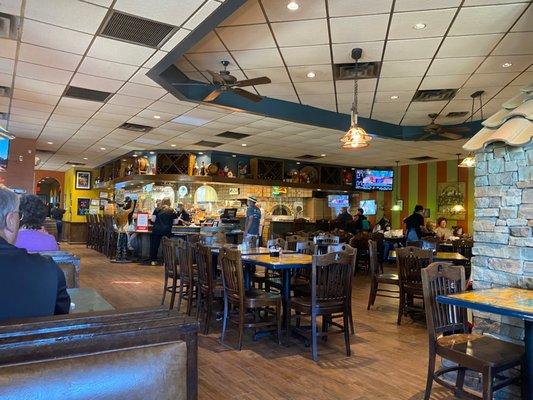 Dining area.  Well spaced and not too loud.