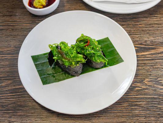 Seaweed salad sushi