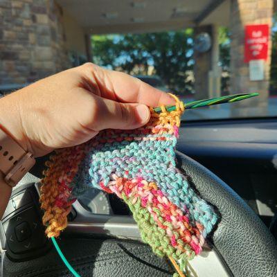 Knitting while I wait