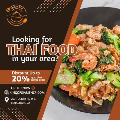 We're back and better than ever! 

Now it's your turn to experience our delicious dishes. Enjoy 20% OFF your first pickup order