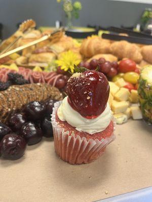 Strawberry cheesecake cupcake. Incredible!!!