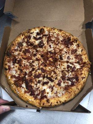 Bacon Pizza looks delicious