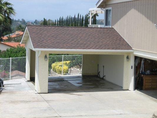 Carport Addition with lighting.