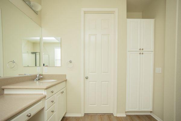 Master bath vinyl plank flooring