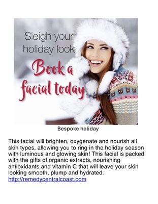 Facials for the holidays