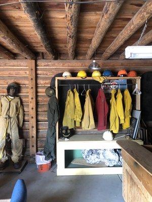 Inside smokejumpers cabin across from visitor center