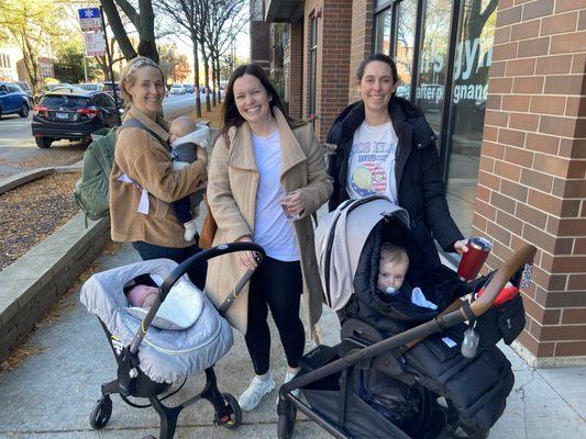 Prenatal Fit Moms outside of studio