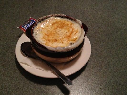 French Onion Soup. Wish it was browned more