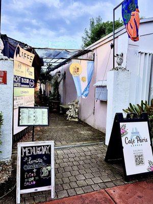 Cafe Paris Garden entrance