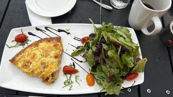 Quiche Lorraine with salad