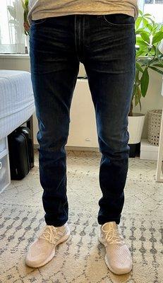 Tapered and hemmed jeans