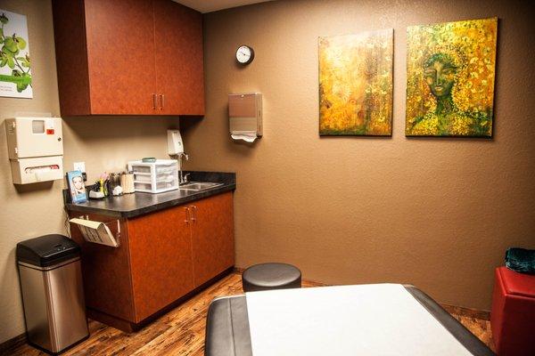 Patient room at Living Wellness Medical Center.