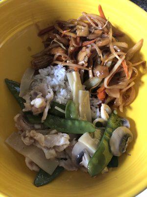 Moo Goo Gai Pan Chicken Chow Mein