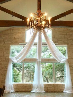 Cathedral Oaks Confetti Rentals Draping