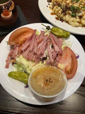 Antipasto salad & smokehouse Mac & cheese