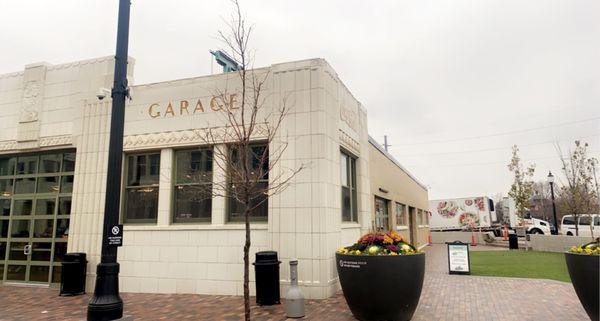 The Garage outside of building