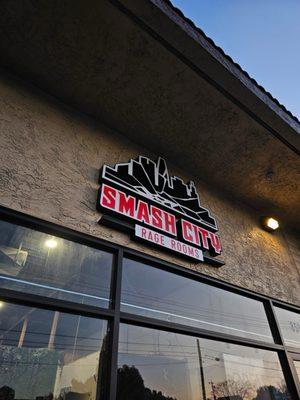 Smash City entrance sign