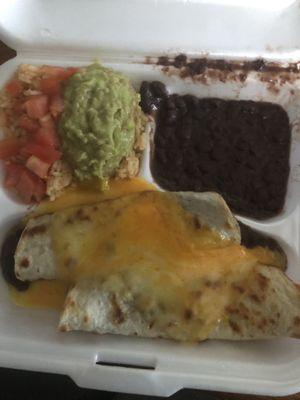 Black bean enchiladas