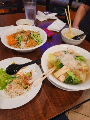 Vegan bowl and vegan pho. SO GOOD!