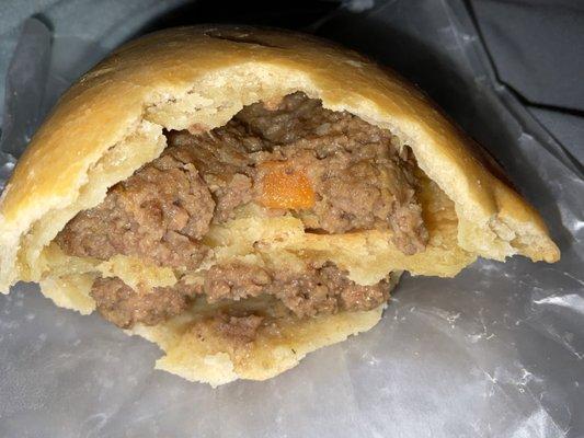 Inside meat pie