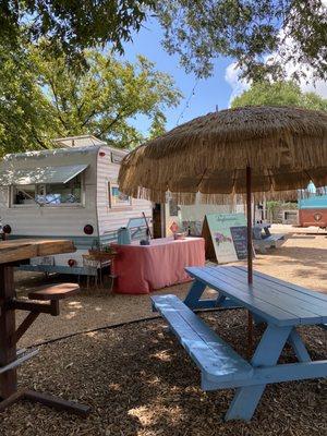 The Doughminican food "camper".  Very clean, very organized and the owner is very friendly