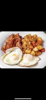 Home-fries breakfast platter.