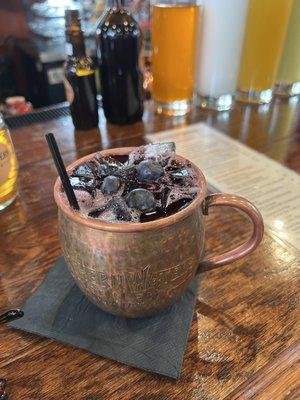 Blueberry Basil Vodka Mule