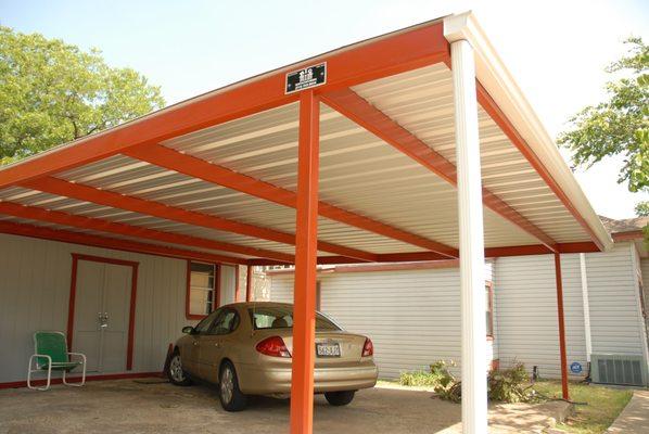 steel carport 24'x24'x8' tall with gutters