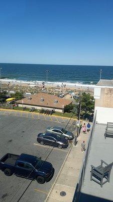 This is a View from in front of my door on the 5th Floor of The Admiral on Baltimore.  A nice view of the Rehoboth Beach.