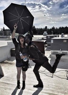 Behind the scenes fun on ZNation with instructor Tess Laeh