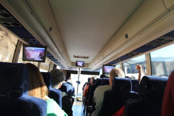 On board the bus to the Grand Canyon.