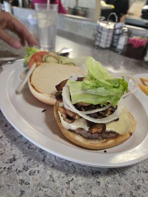 Mushroom burger. Not too bad.