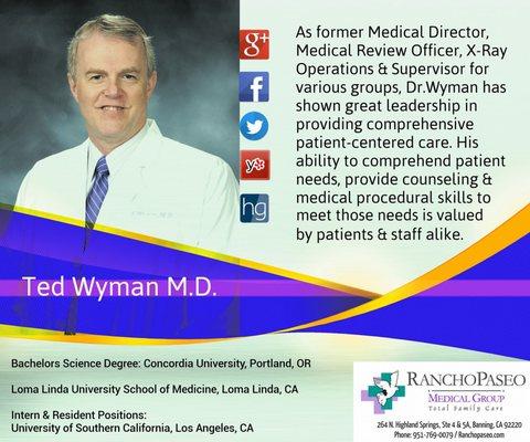 Dr. Wyman understands just how important it is to listen to patient needs and provide thorough follow-up care. Patients are his priority!