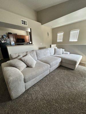 Over sized beige couch