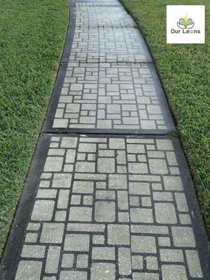 Cobble Stone Simulating Pressure Washing Art