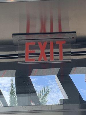 H&M exit red and white lantern near outside orlando fl 12:23 pm October 10 2023