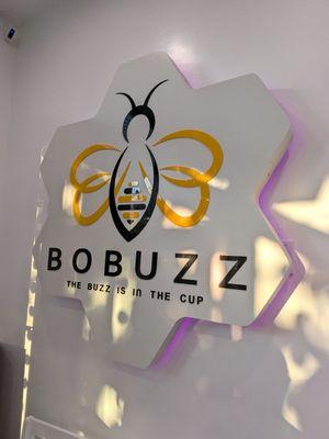 Bobuzz logo on the wall