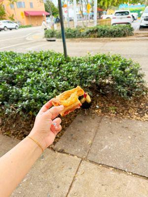 Guava and cheese pastelito with a friend