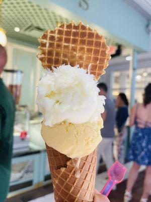 Mango and coconut gelato